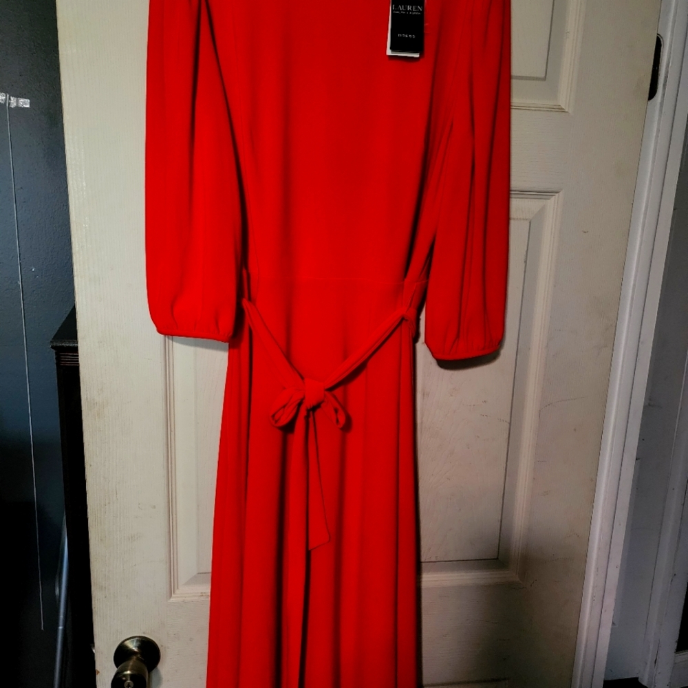 Lauren Ralph Lauren Dress red A-line size 14